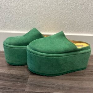 UGG X Molly Goddard Green Clogs size 37